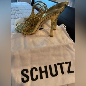 Sexy Gold Wrap Around Sandal